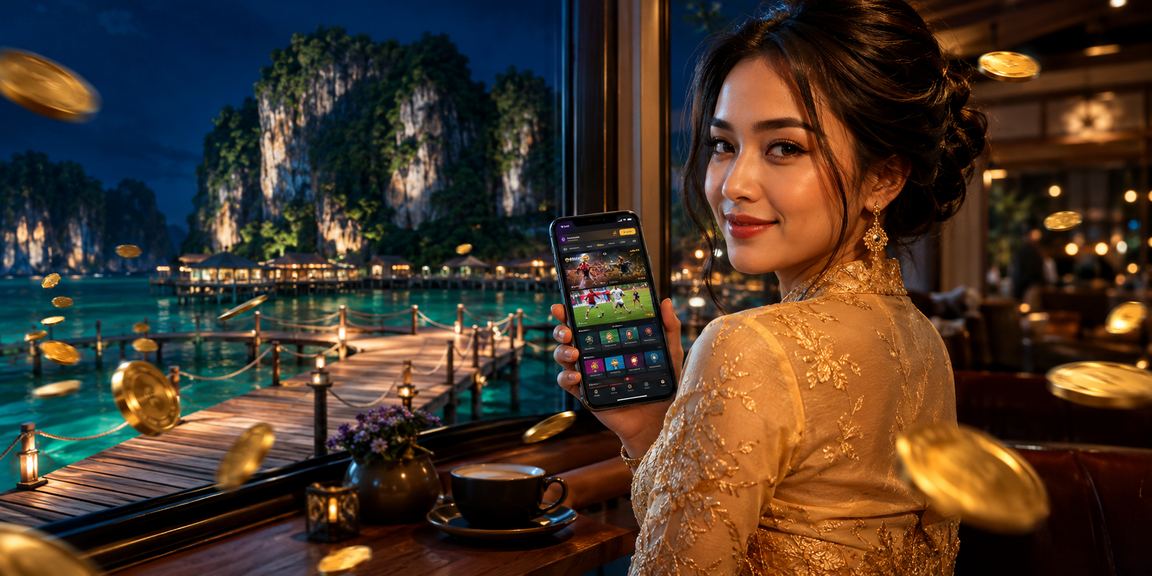 A sports bettor placing live bets in Ipoh using a sunny77 mobile device