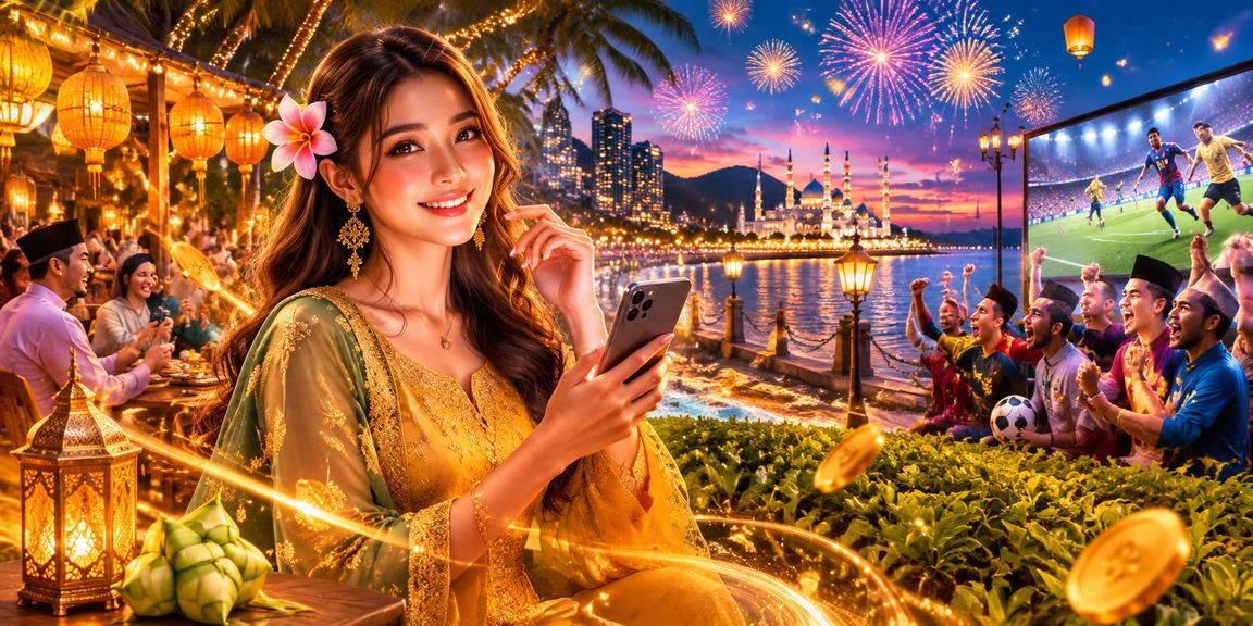 Promosi deposit Hari Raya sunny77 di Kuantan dengan tema perayaan tempatan