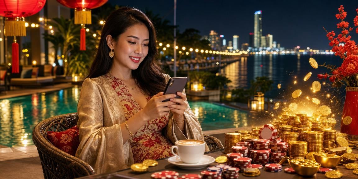 A player accessing sunny77 live matches via smartphone in Penang
